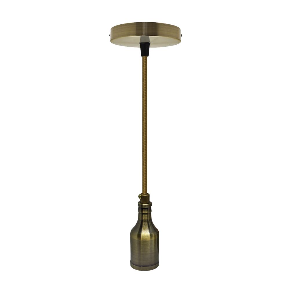 Vintage Green Brass Bottle Type Ceiling Pendant Lamp Holder