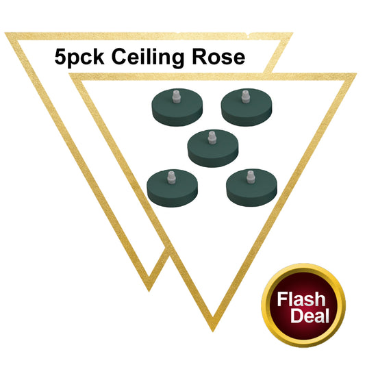 5 Pack Green Ceiling Rose Vintage Industrial Pendant - Vintagelite