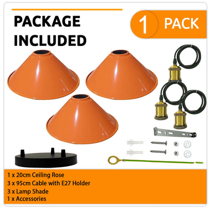 industrial style 3 bulb hanging ceiling light