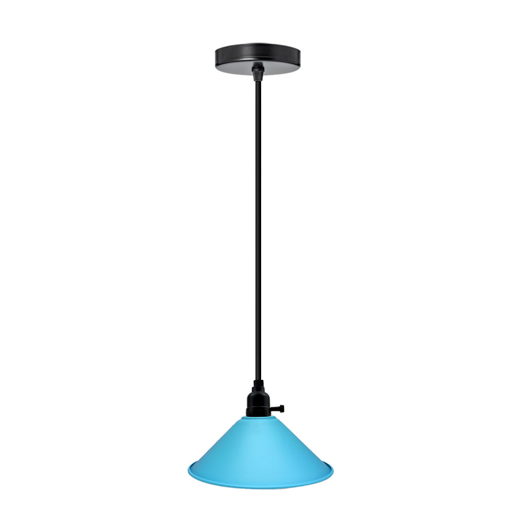 Blue Pendant Modern Flat Ceiling Light Lampshade Chandelier - Vintagelite