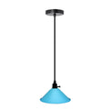 Blue Pendant Modern Flat Ceiling Light Lampshade Chandelier - Vintagelite