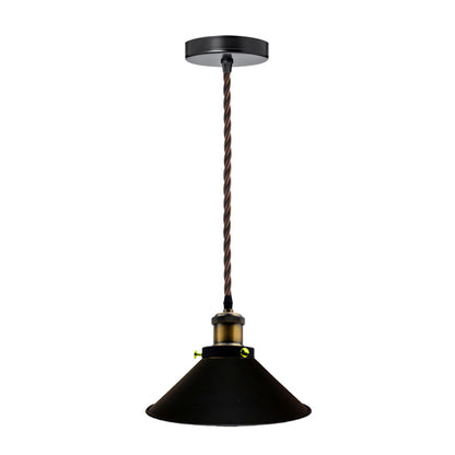 Vintage Flat Black Pendant Light Lamp Shades - Vintagelite