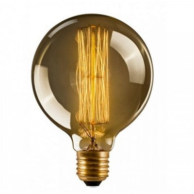 Dimmable G95 E27 60W Globe Industrial Vintage Filament Bulb - Vintagelite