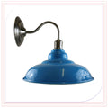 modern blue swan neck wall lights
