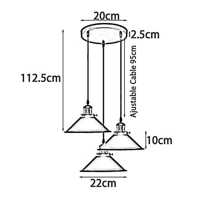 orange metal lampshade pendant 