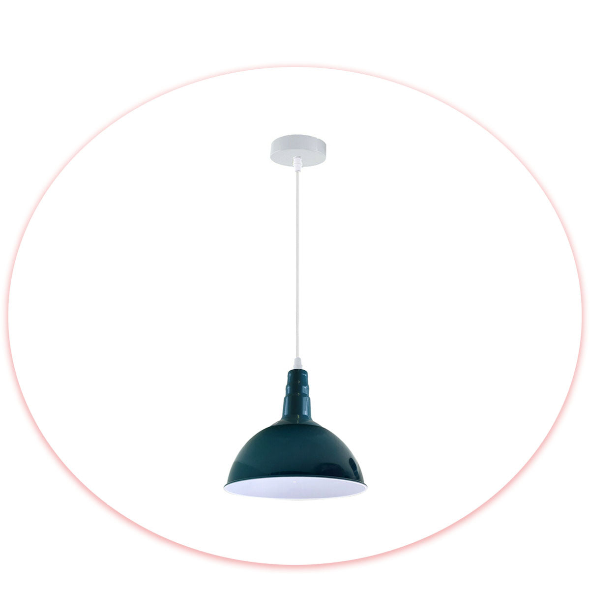 Modern Single Curved Hanging Contemporary Dome Light Pendant