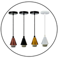 Vintage Black Cone Ceiling Rose E27 Set Pendant Light Holder