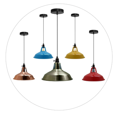 Rotary Vintage Industrial Metal Ceiling switch Pendant Light