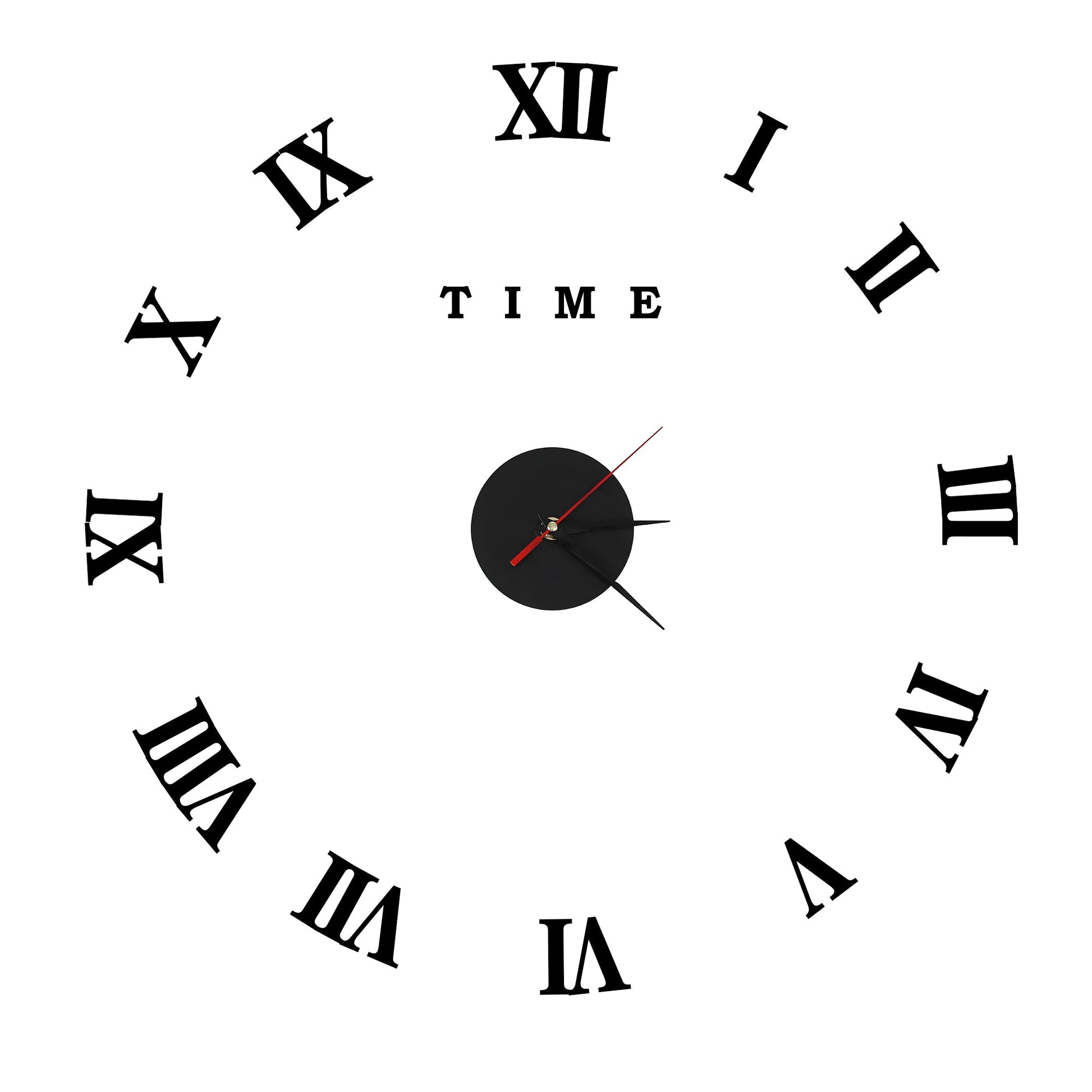 roman number sticker wall clocks