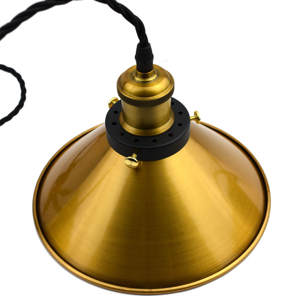 Vintage Modern Yellow Brass Ceiling Lamp Shades - Vintagelite