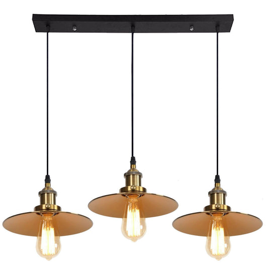 3 Way Modern Ceiling Pendant Cluster Light Fitting Industrial Pendant Lampshade - Vintagelite