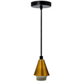 Light Pendant Fitting Ceiling Rose E27 Suspension Yellow Brass Fabric Corded Set - Vintagelite