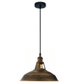 Brushed Copper Industrial Barn Slotted Pendant Hanging Lighting