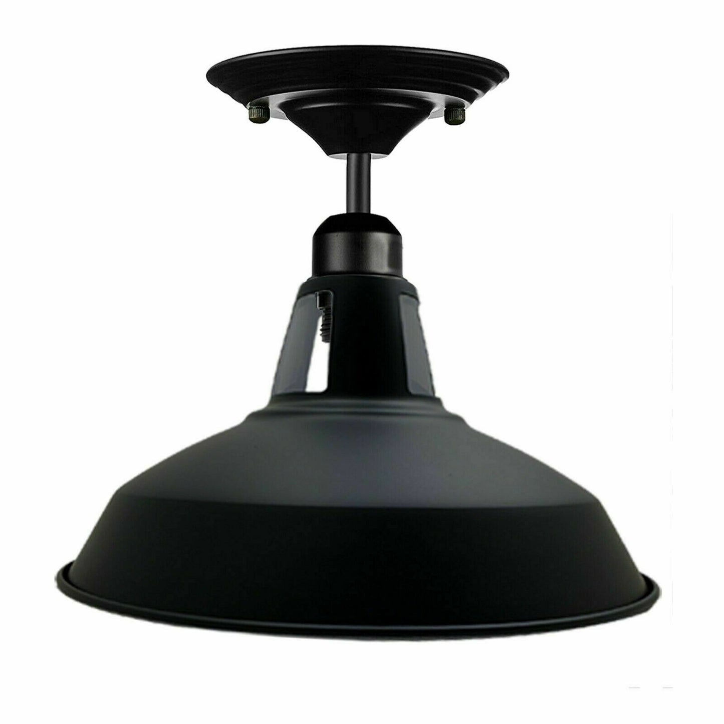 Modern Vintage Industrial Flush Mount Metal Fitting Scones Ceiling Light Shade with Screw E27 Bulb~1838