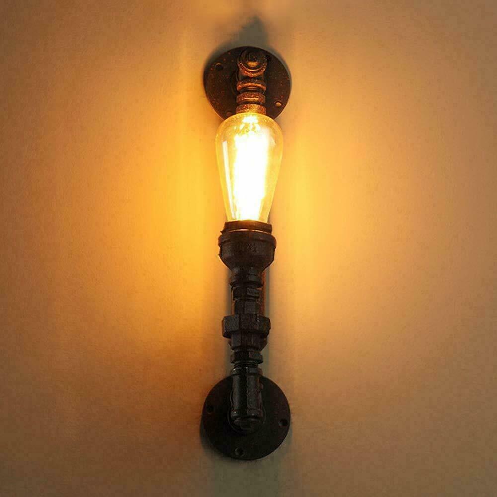 Vintage Industrial Loft Metal Water Pipe Style Sconce Wall Light-Application image