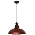 Rustic Red Industrial Barn Slotted Pendant Hanging Lighting