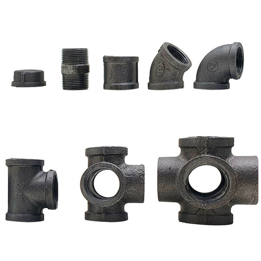 INDUSTRIAL MALLEABLE Metal PIPE FITTINGS CONNECTORS JOINTS 3/4" INCH~1876 - Vintagelite