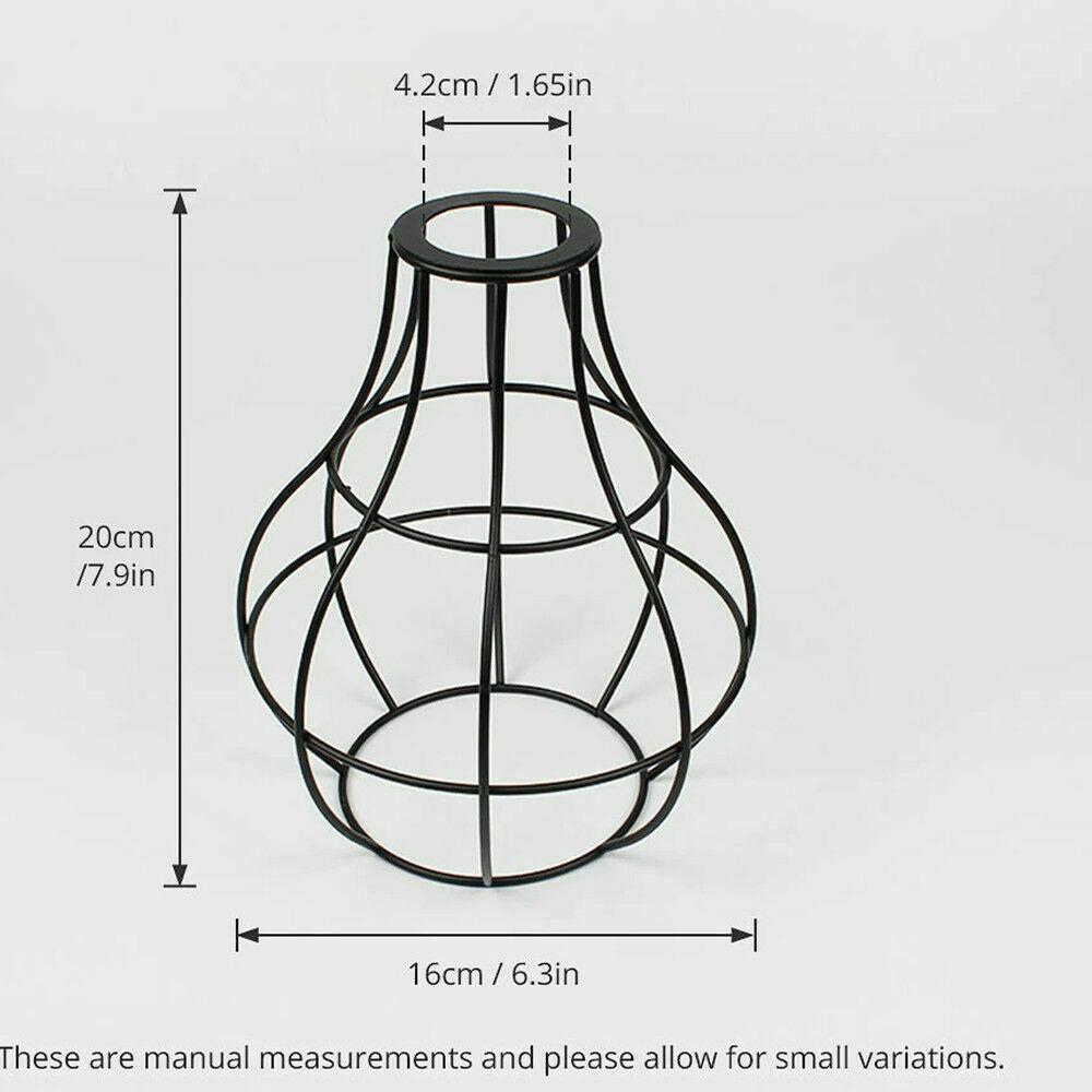 Modern Metal Ceiling Chandelier Hanging Loft Cage Pendant Lamp - Size Image