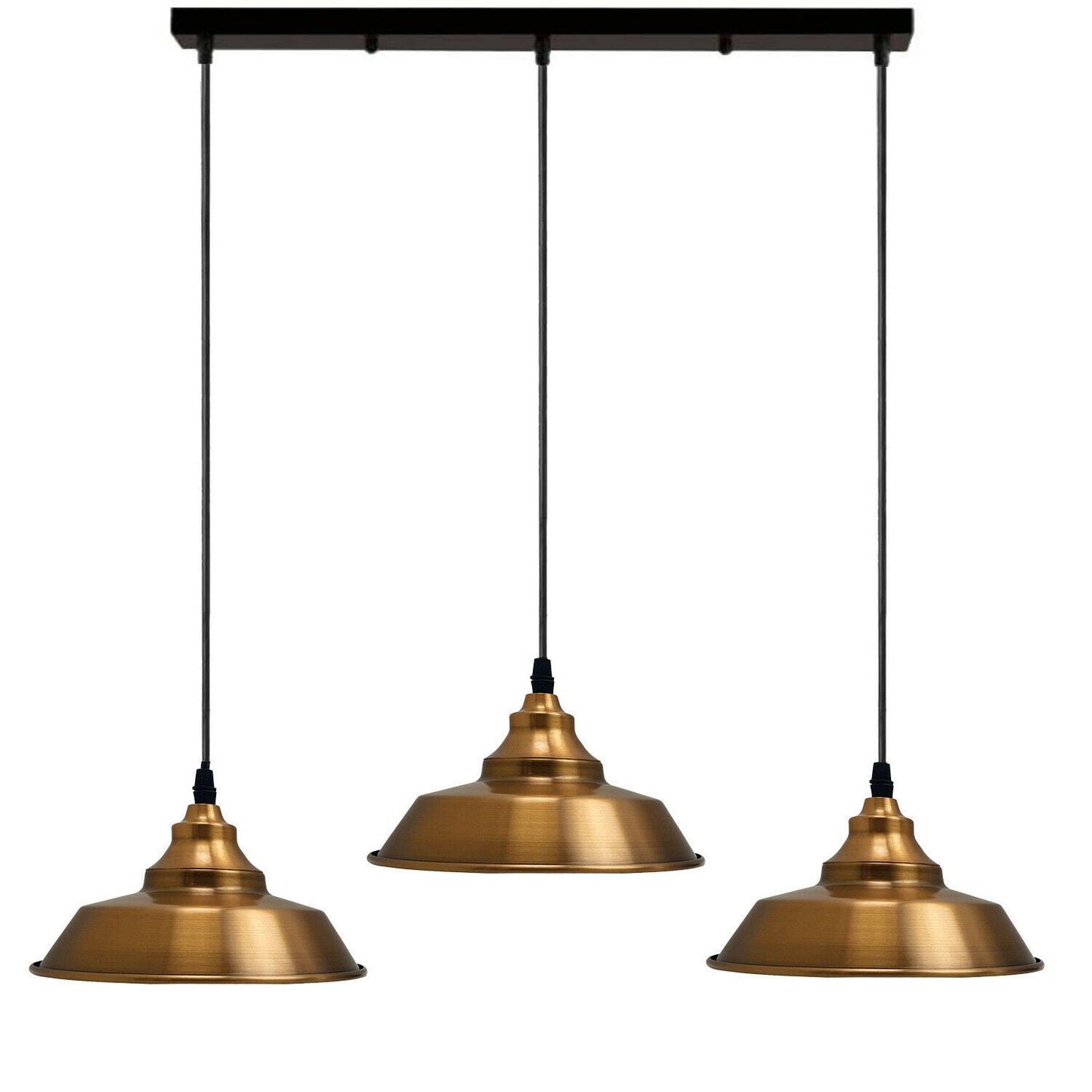 Yellow Brass Modern 3 Way Outlet Ceiling Rose Pendant Lights