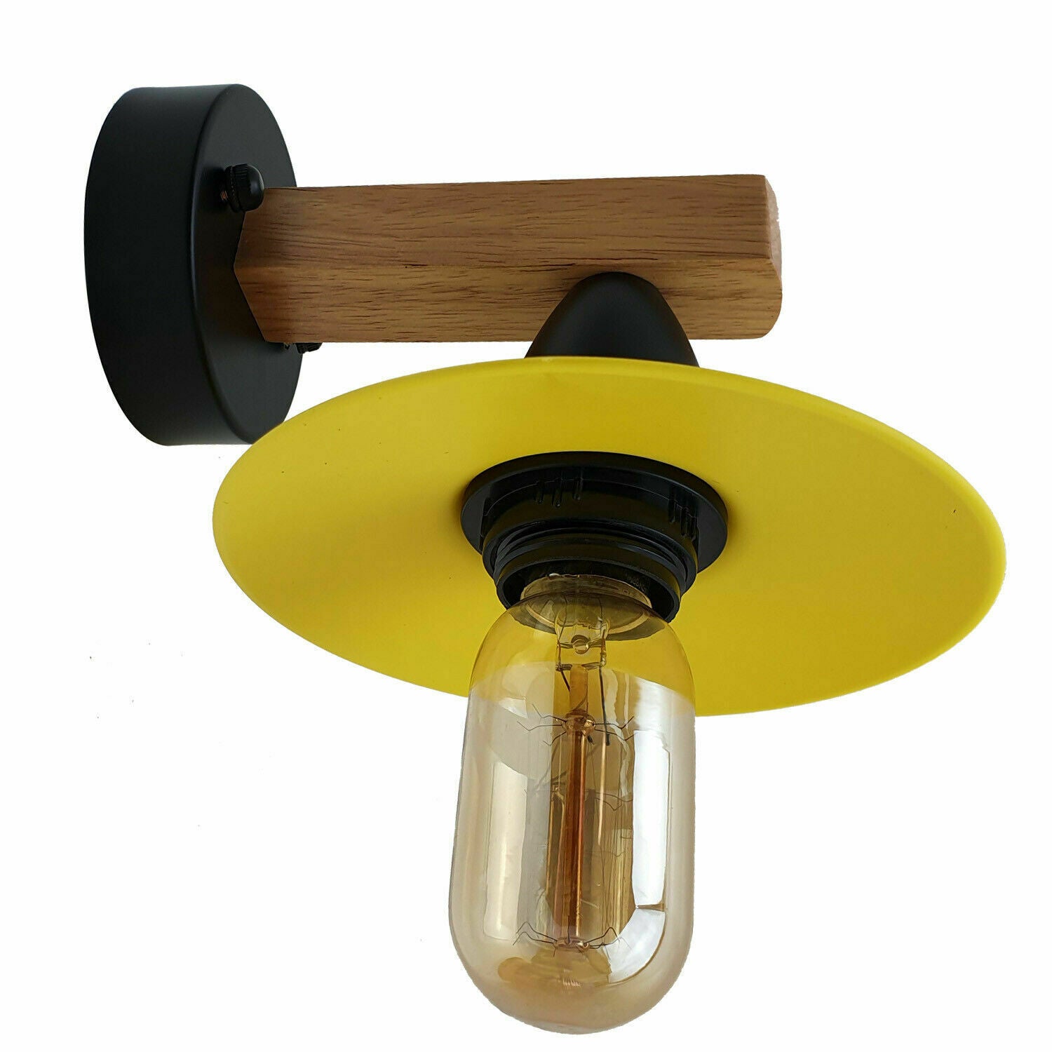 Contemporary Wooden PVC Wall Sconce - E27 Stylish Indoor Lighting