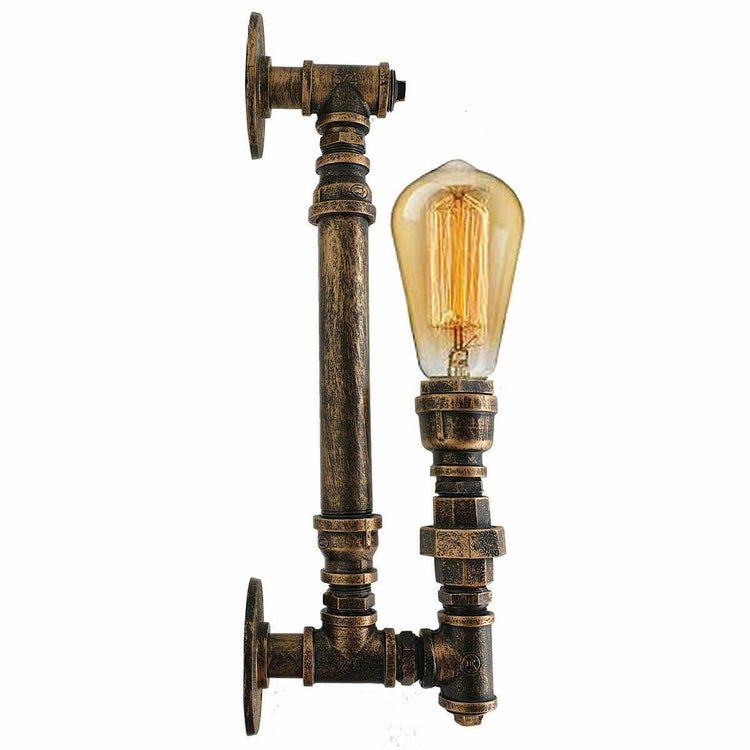 Vintage Industrial Loft Metal Water Pipe Style Sconce Wall Light