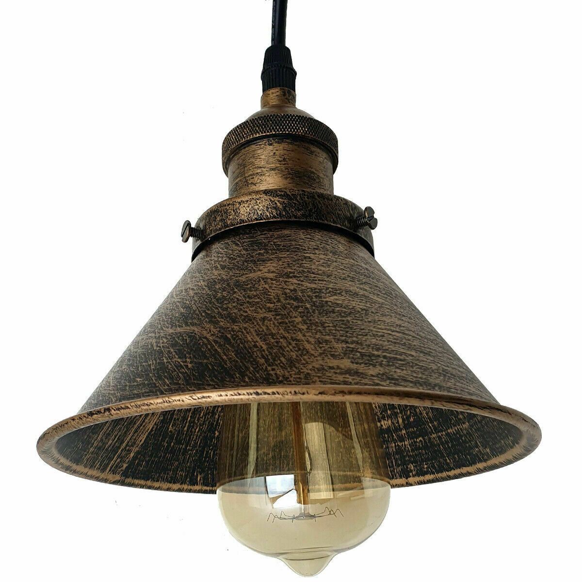  Industrial Retro Loft Metal Cone Shade Ceiling Pendant Light