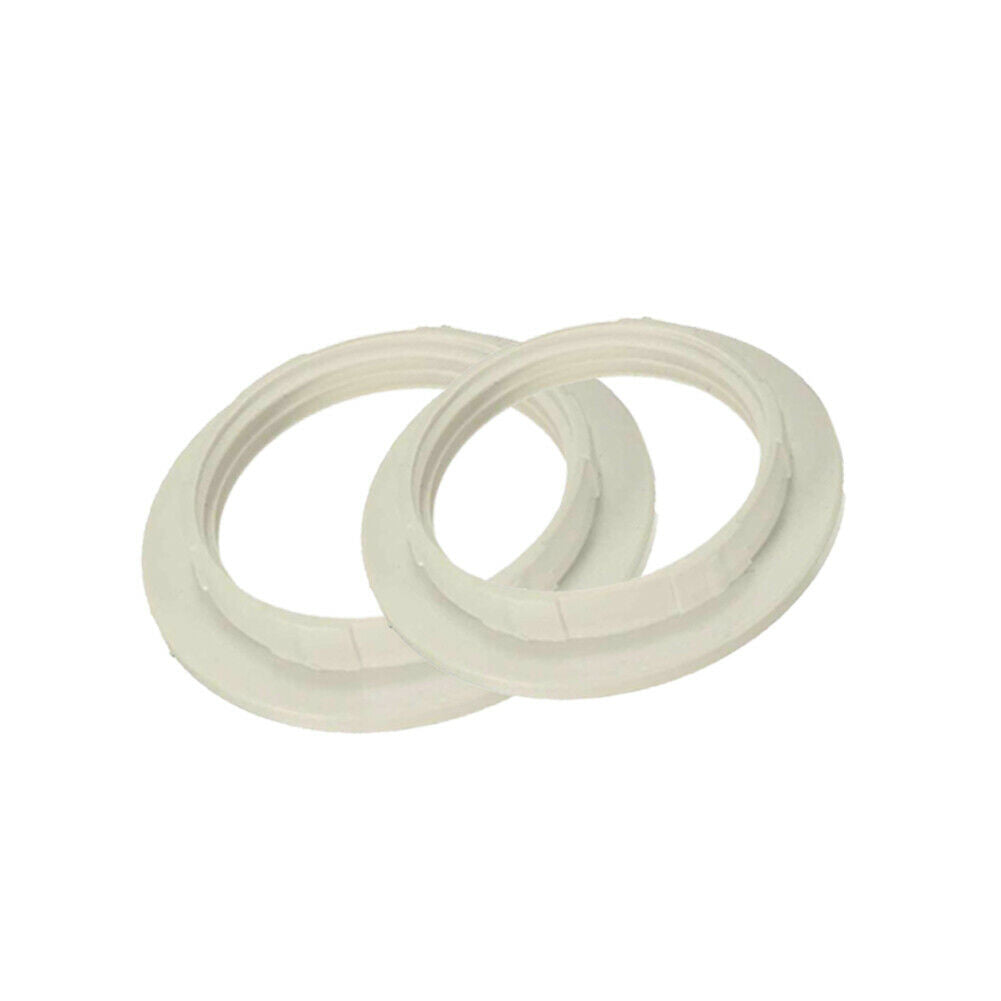 Black or White Light Shade Collar Ring Adapter E27 / E14 Lamp Bulb Holder