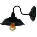 Vintage Industrial Black Swan Neck Wall Scones - E27 Indoor Wall Light