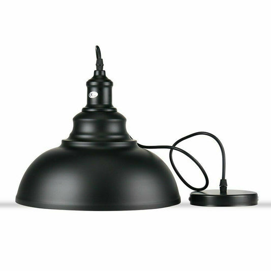 Black Modern Industrial Dome Shade Ceiling Lighting Pendants