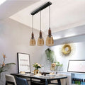 3way Retro Ceiling Light Glass Hanging Pendant Lamp Shade-Application Image