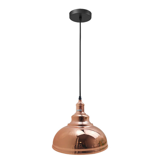 Rose Gold Modern Industrial Dome Shade Ceiling Lighting Pendants