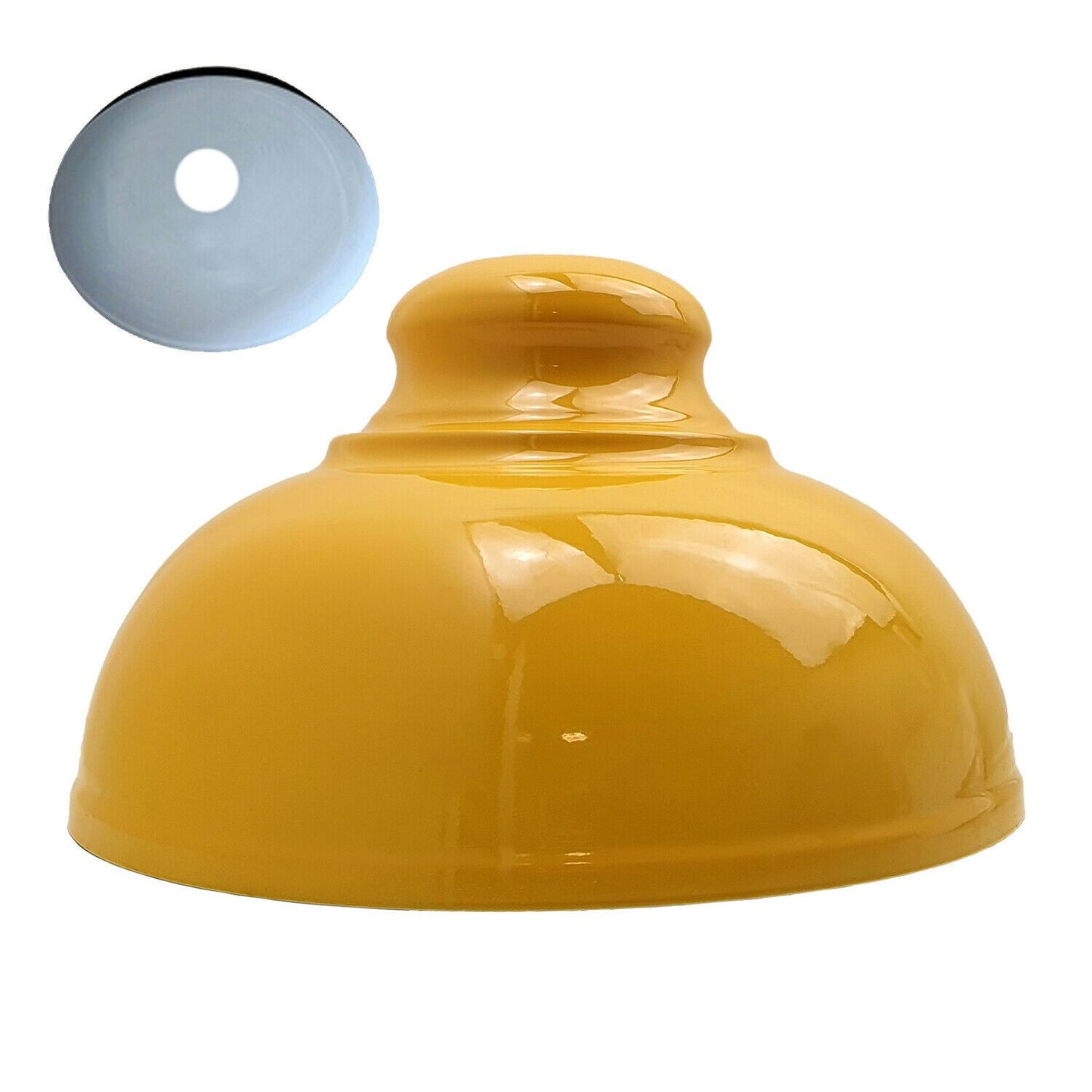 Easy Fit Vintage Industrial Yellow Lamp Shades - Retro Pendant Shade