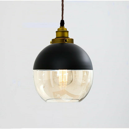 Ball Shape Retro Vintage Style Glass Amber Ceiling Pendant Light Lampshades - Vintagelite