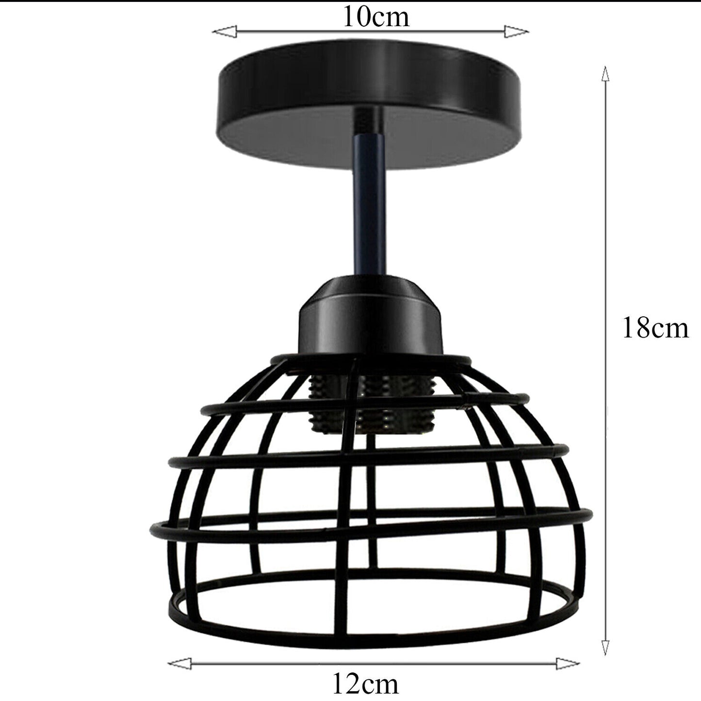 Retro Ceiling Lighting Industrial Metal cage~1481