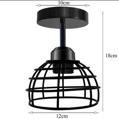 Retro Ceiling Lighting Industrial Metal cage~1481