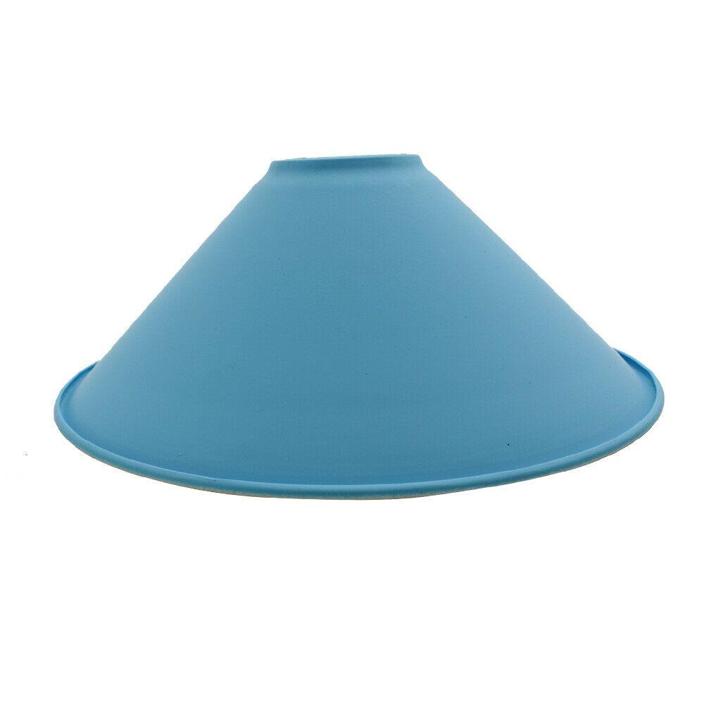 blue easy fit cone lamp shade