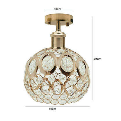 Modern Vintage Multi Lamp Shade Ceiling Light Fitting Crystal - Vintagelite