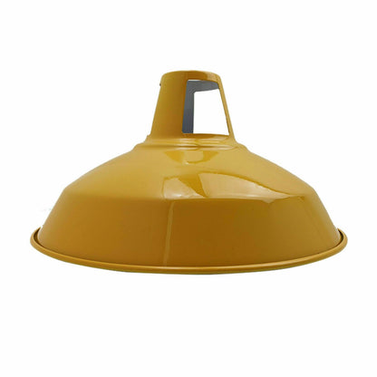 Modern Vintage Pendant Metal Lampshade Barn Light Yellow Shades