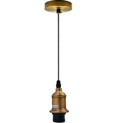 New E27 Ceiling Rose Light Fitting Vintage Industrial Pendant Lamp Bulb Holder~1691