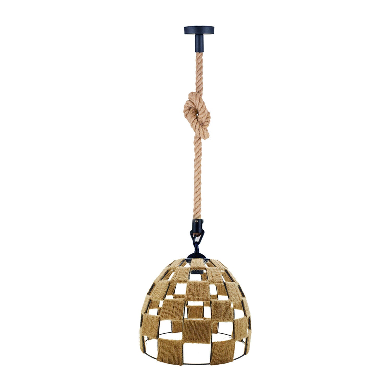 Retro Nostalgic Style Loft Hemp Rope Pendant Hanging Lamp Shade