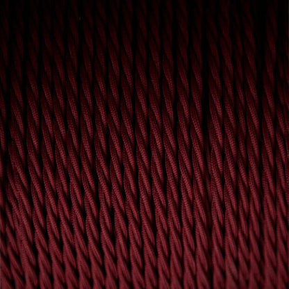 3 Core Braided Twisted Burgundy Fabric Cord