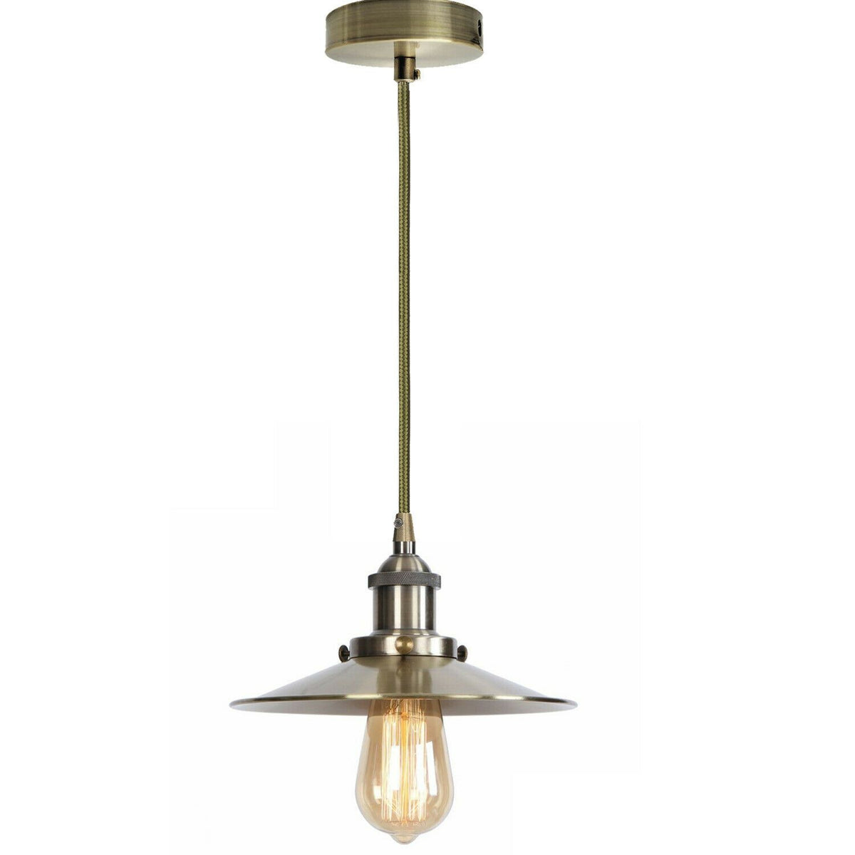 Retro Antique Style Flat Industrial Pendant Light - Vintagelite