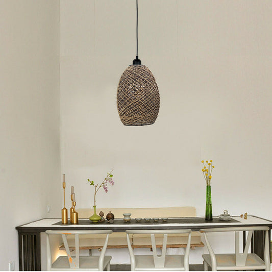 2Pack Creative Rattan Cage Pendant Light Hanging Fixtures-Application image