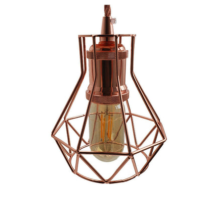 Loft Industrial Style Hanging Lamp Metal Rose Gold Pendant Light
