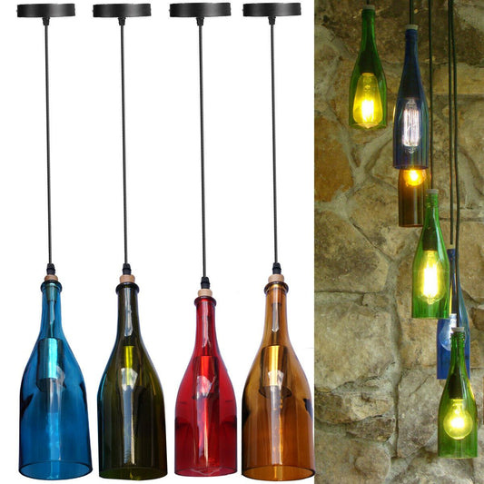 Vintage Retro Wine bottle Ceiling Pendant Light Lamp Shade Chandelier light UK - Vintagelite