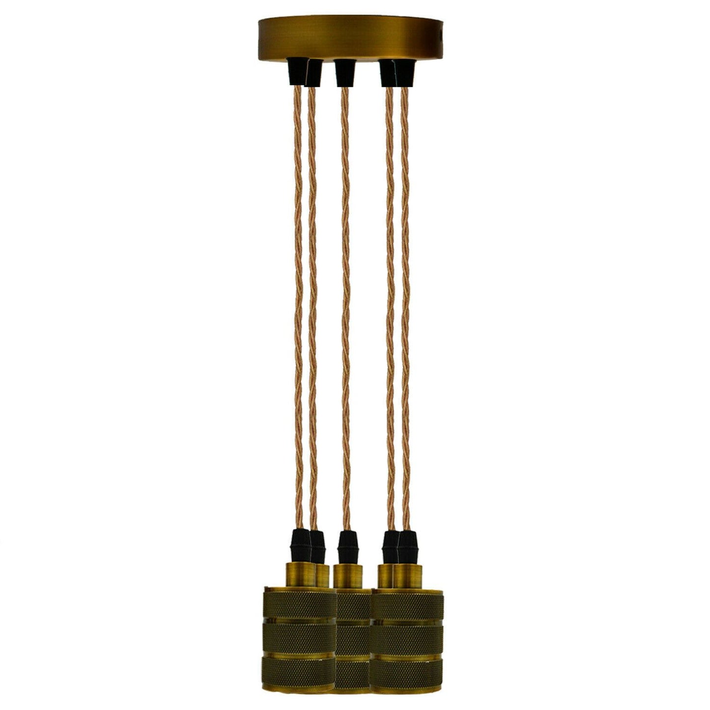 Ceiling Rose Industrial Pendant Light Fabric Flex 3Core Hanging Lamp Holder Kit~1682
