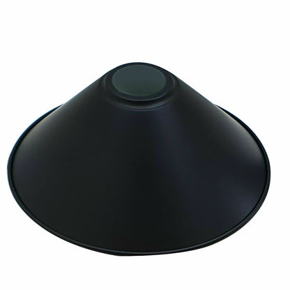 Give your ceilings a new look this season with easy fit lamp shades-Black cone shade