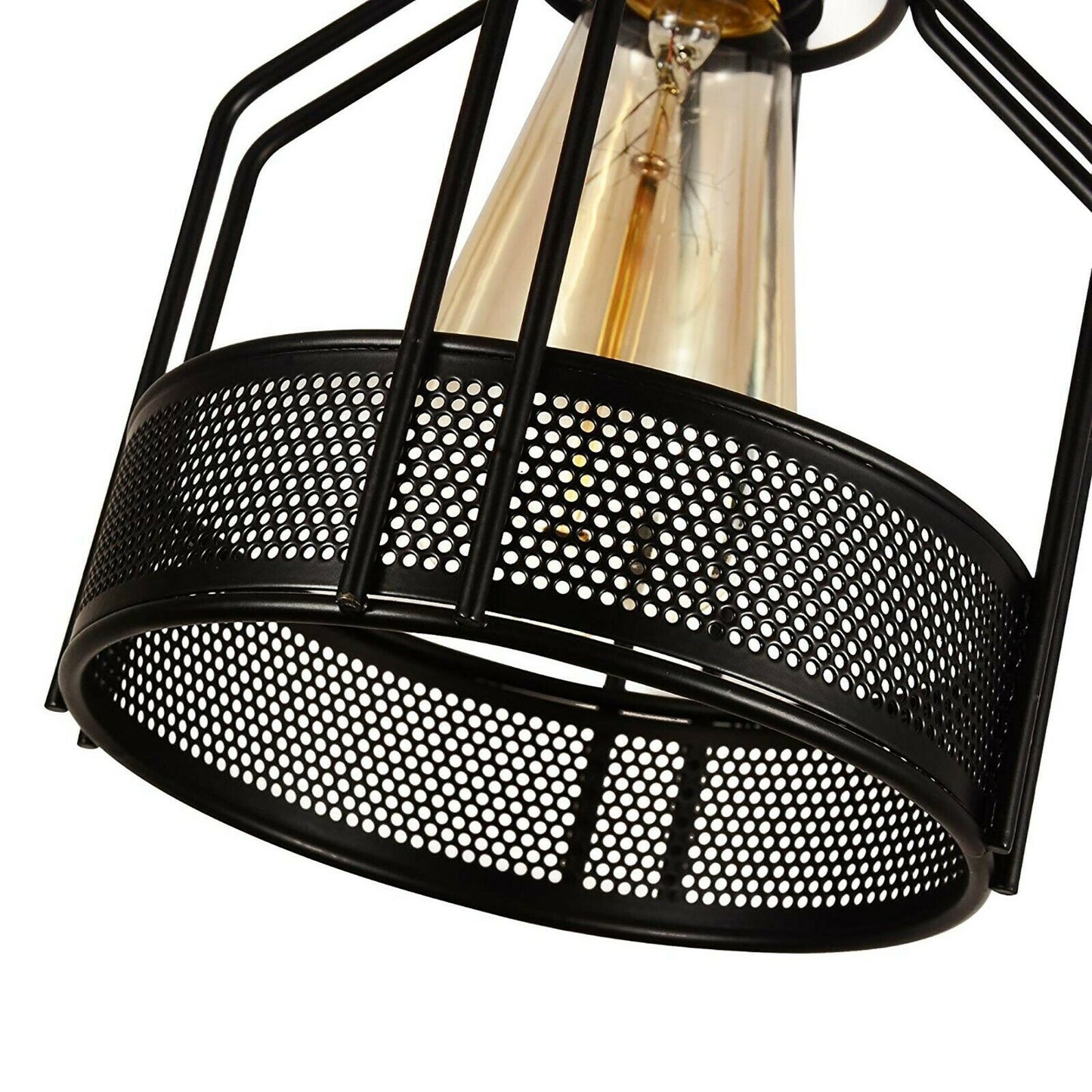 3 Way Industrial Retro Wire Cage Ceiling Cluster Pendant Light