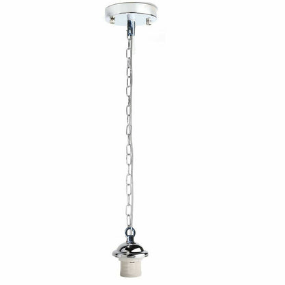 Brushed silver Metal Ceiing E27 Lamp Holder Pendant Light With Chain