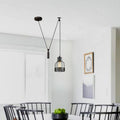 Vintage spider pendant light with birdcage shade